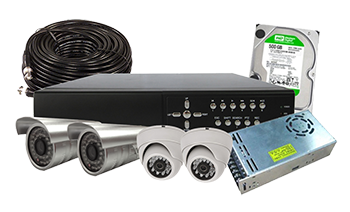 CCTV camera and recorder product artwork